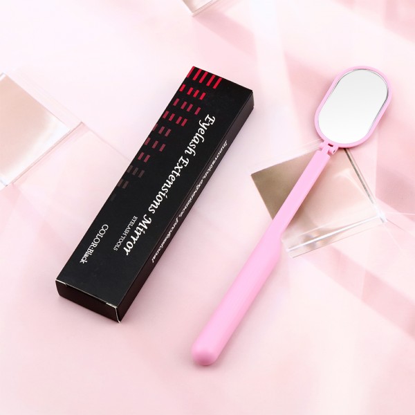 270 Degree Free Rotation Eyelash Observation Mirror in Pink for Lashes Eyelash Extensions