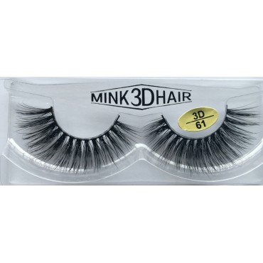  100% Real Mink 3D Fake Strip Eyelashes YY-3D61