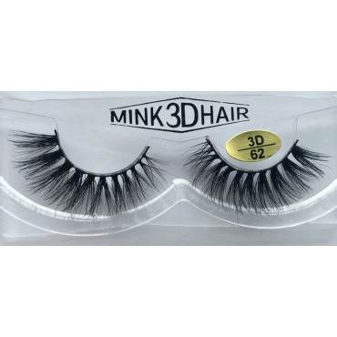  Real Mink  Fur 3D Fake Eyelashes YY-3D62