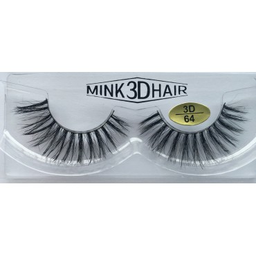 100% Handmade 3D Mink  Strip Eyelashes YY-3D64