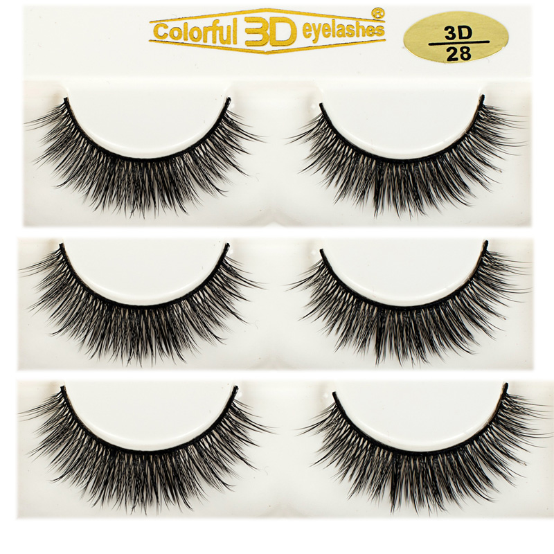 3D Silk diamond grade lashes Manufacturers Supplier Most Popular Style 3 pairs 3D28