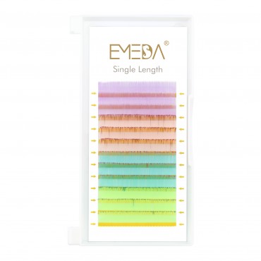 Ombre Colored Lash Extensions 0.07mm D Curl Individual Two Toned Color Lash Extensions  Mix colored