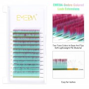 Two Tone Ombre Colored Easy Fans 0.07 D 9-15mm Two Tone Ombre Color...