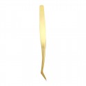  Professional Precision Stainless Steel Mega Curved Angled Tips Dolphin 45 Degree Gold Eyelash Extension Tweezers 
